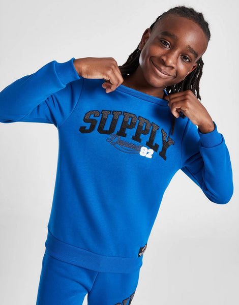 JUNIOR VARSITY CREW SWEATSHIRT  BLUE – Supply and Demand NYC